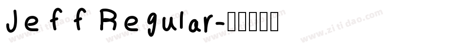Jeff Regular字体转换